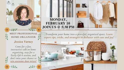 Home Organizing Event with the Tidy up Girl, Jessica Varney