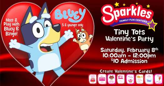 Tiny Tots Valentine's Party with Bluey & Bingo!