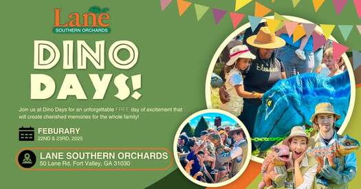 Dino Days! FREE At Lane Southern Orchards