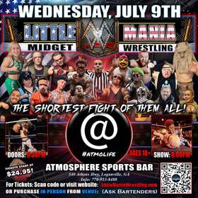 Loganville, GA - Midget Wrestling * All Stars Atmosphere Sports Bar