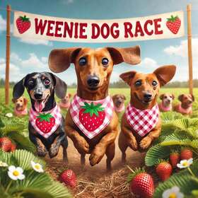 Weenie Dog Race at the Georgia Strawberry Festival—a crowd-favorite event perfect for dog lov