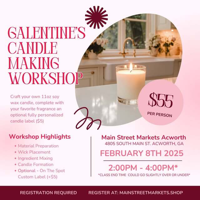 Galentine's Candle Making Workshop-Acworth Ga