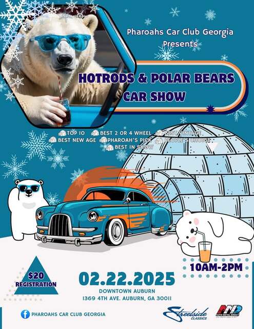 Hotrods and Polar Bears winter dust off car and bike show